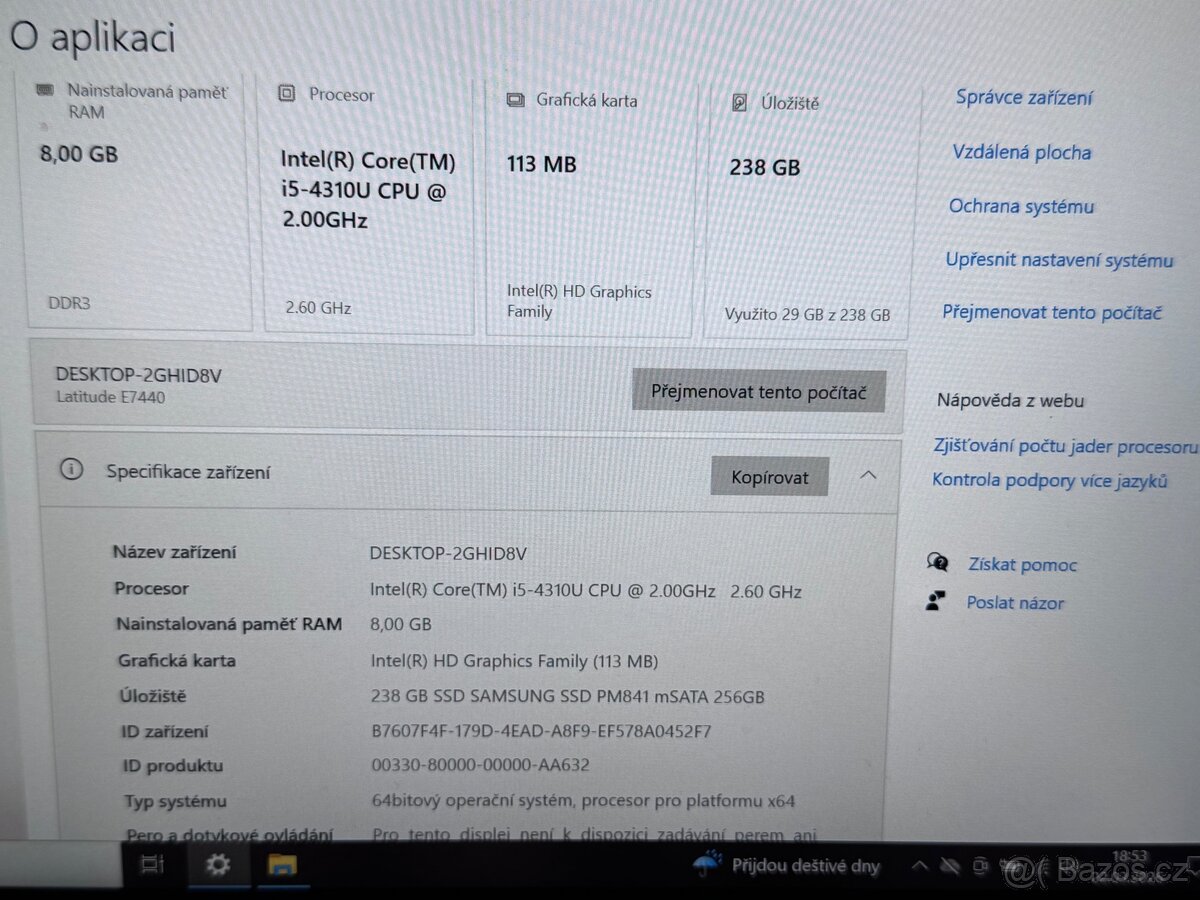 Notebook Dell Latitude E7440 včetně dokyny - 3