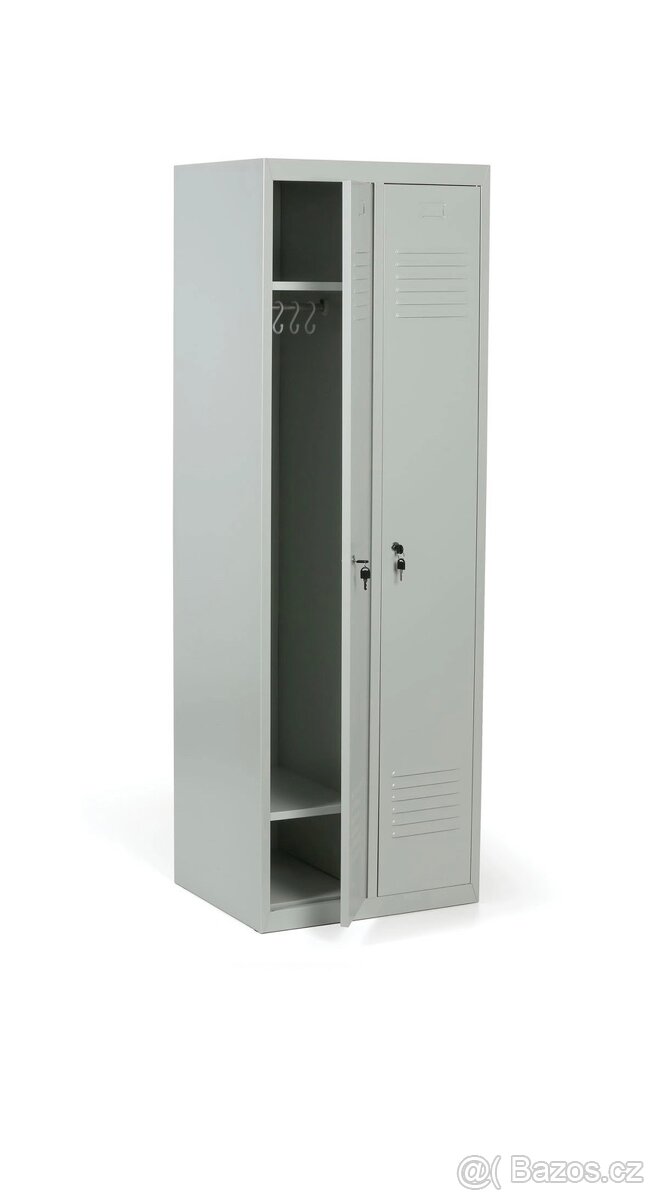 Plechová šatní dvojitá skříň - 3
