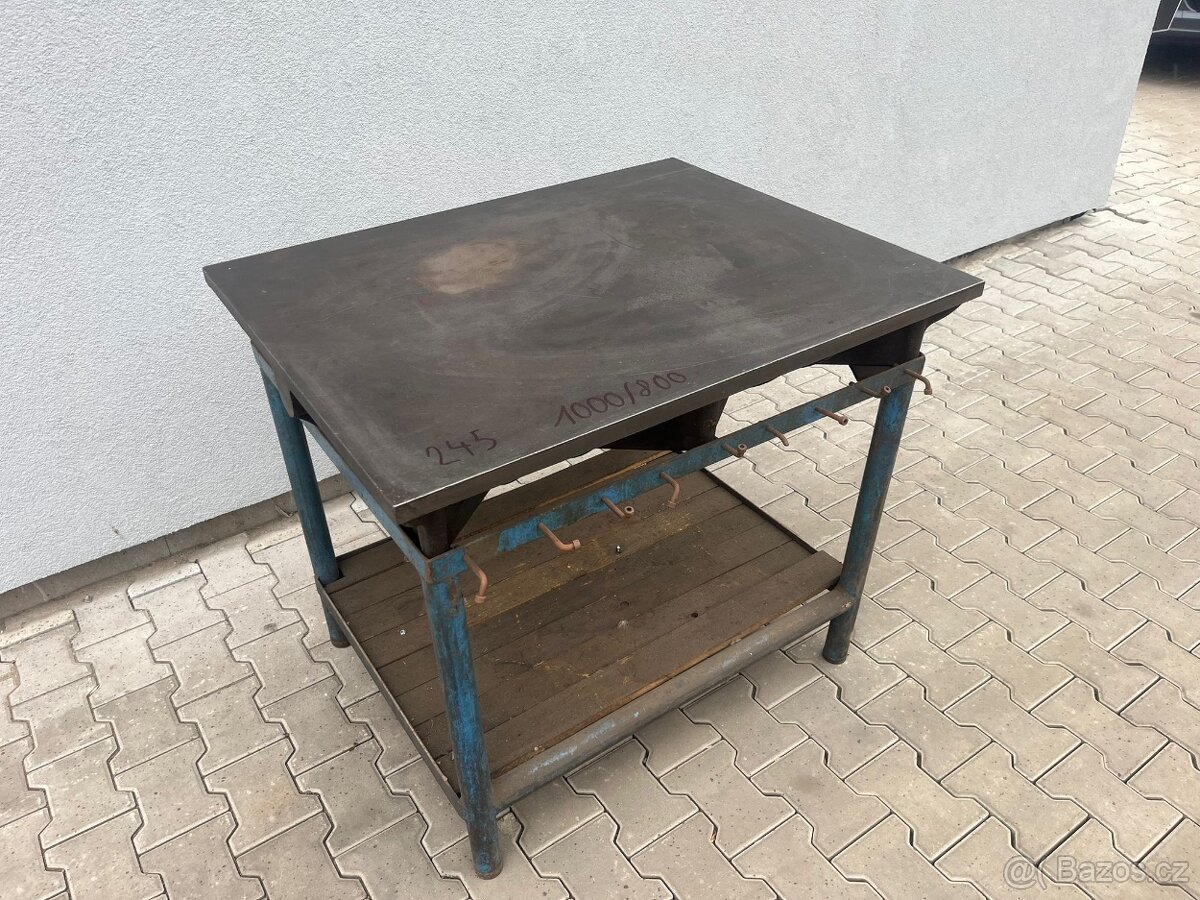 245. Pracovní stůl, rýsovací, svařovací deska 1000x800 - 3