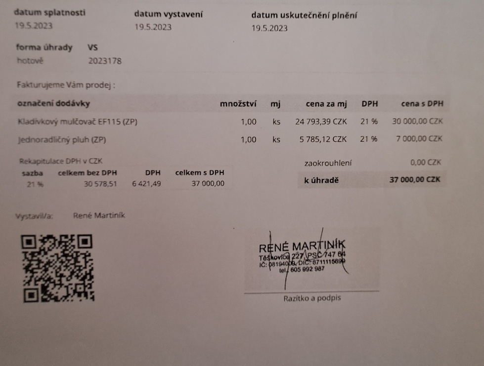 Kladívkový mulčovač EF115 - 3
