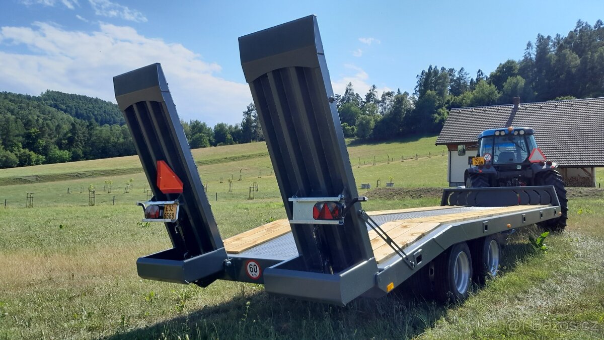 Traktorový návěs,Podvalník,Přepravník strojů,Přívěs,Vlek 16t - 3