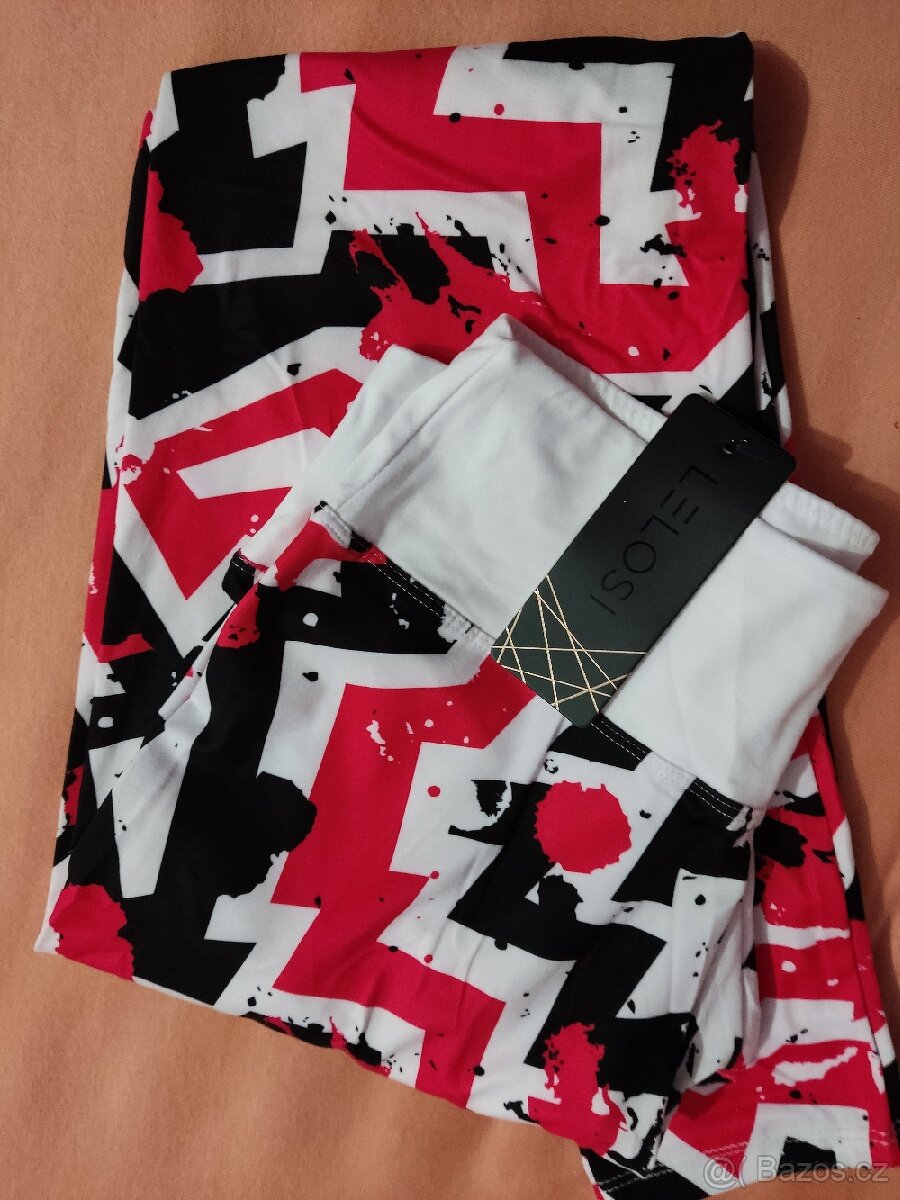 Lelosi cerveno bile XXL legíny - 3