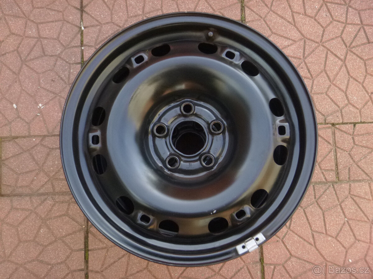 Plechové disky kola - originál Škoda VW 5x100 6Jx15 ET38 - 3