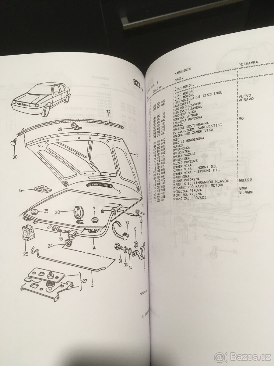 Škoda Felicia / Favorit uložení vzpěry kapoty - 3
