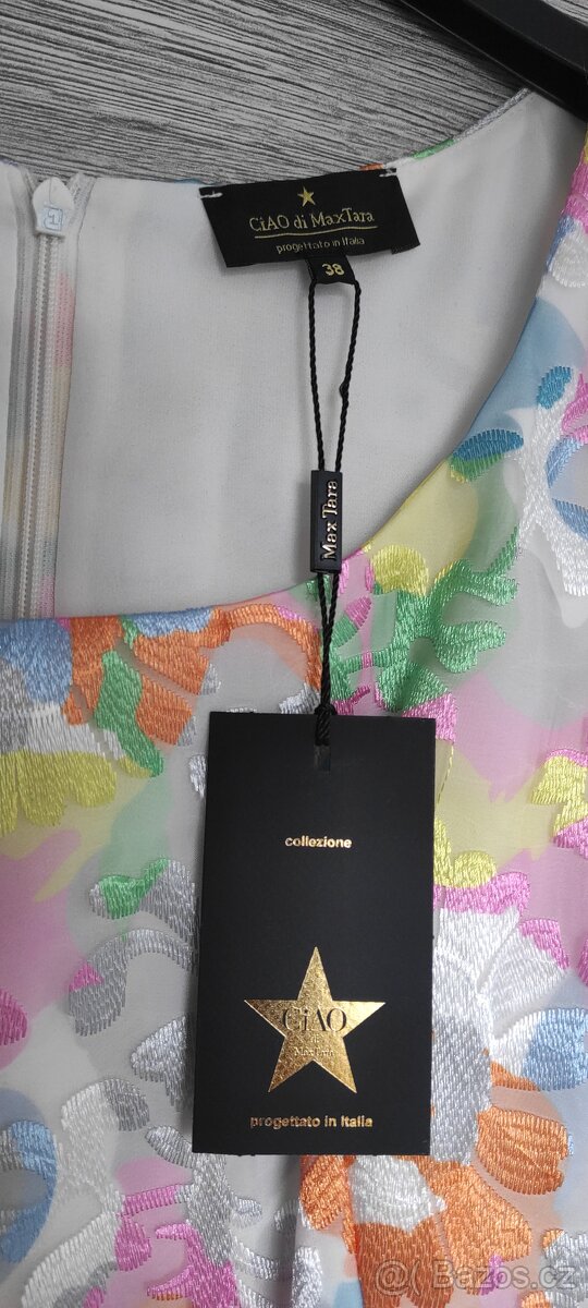 Elegantní květinové šaty – nové s visačkou (velikost 38) - 3