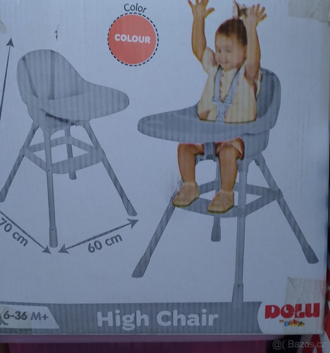 1) dětská jídelní židlička DOLU - 3
