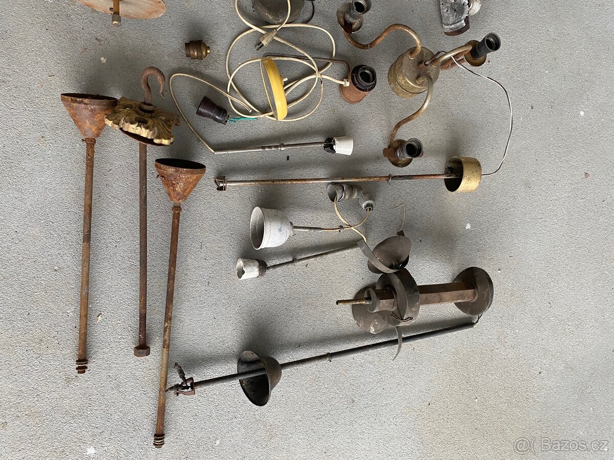 Starožitné lampy lustry torzo - 3