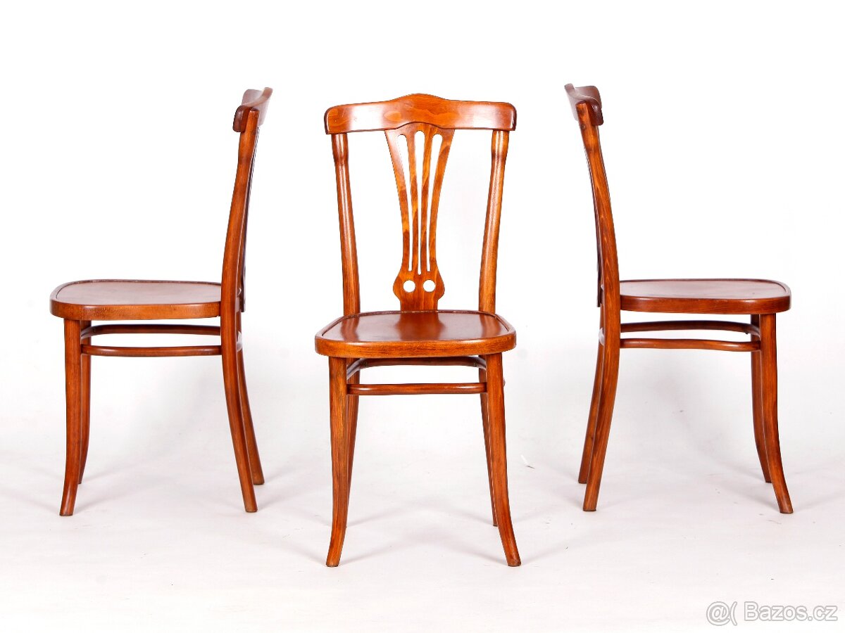 Starožitné židle THONET, 3 kusy. - 3