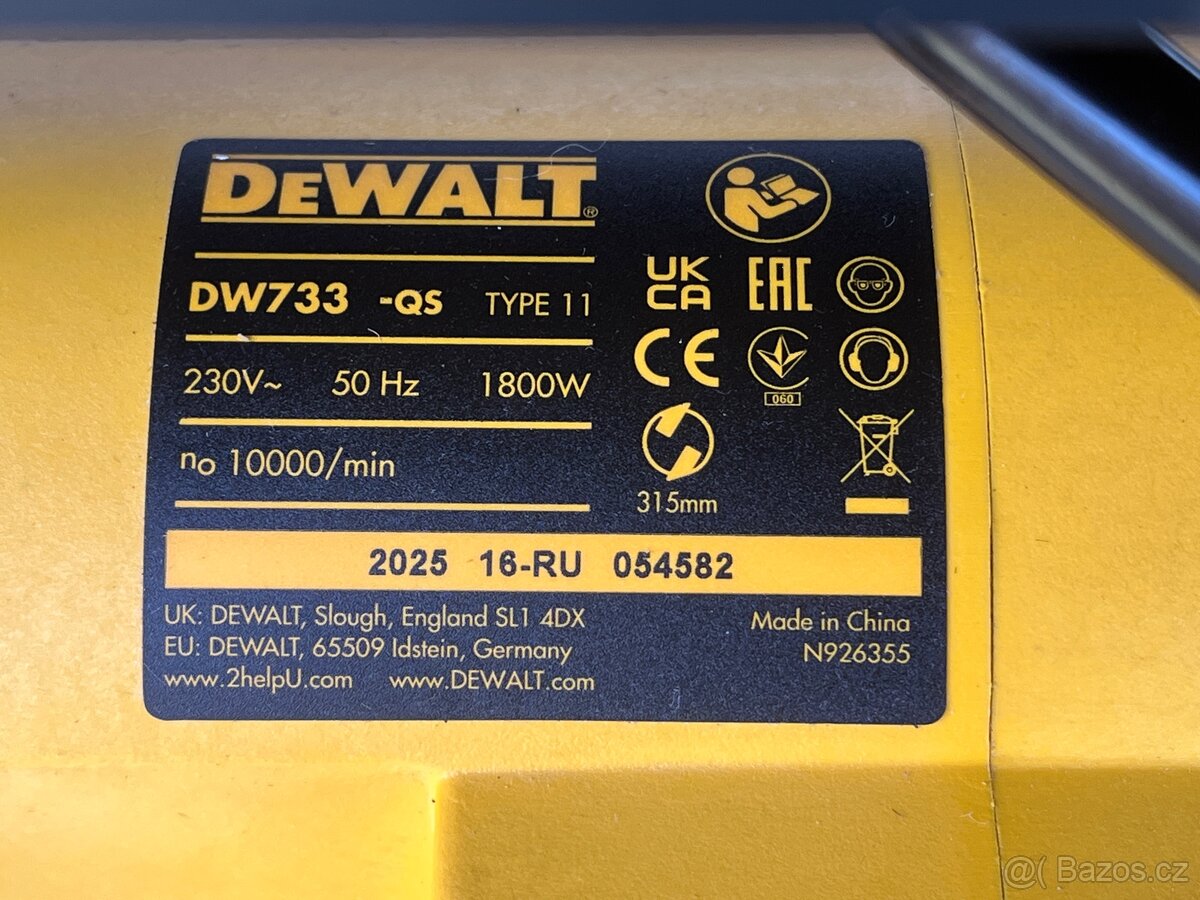 DeWALT DW733 Přenosná tloušťkovací frézka - 3