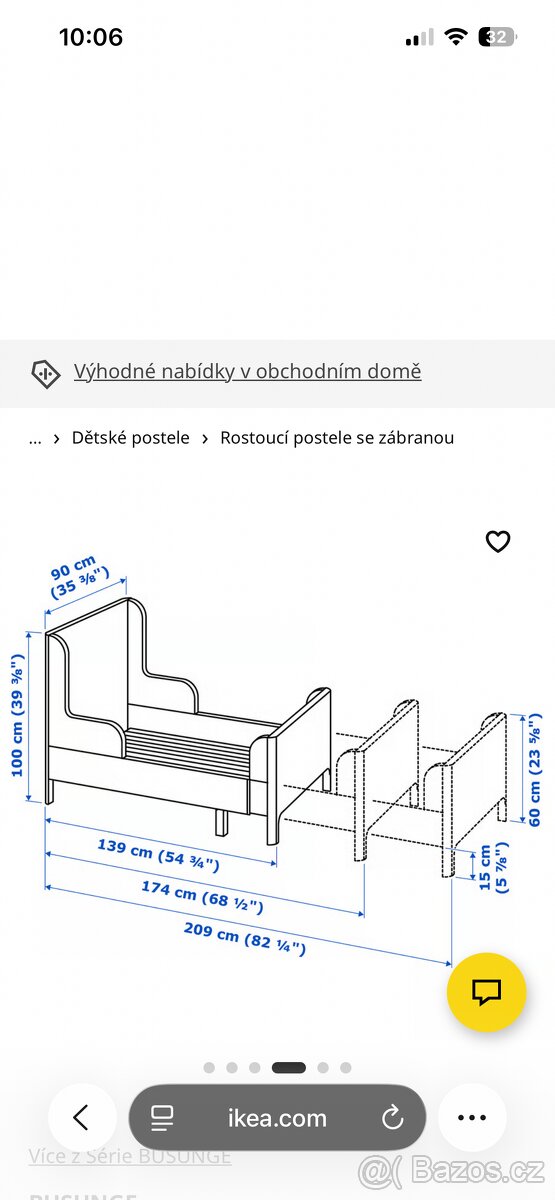 Rostoucí postel IKEA - 3