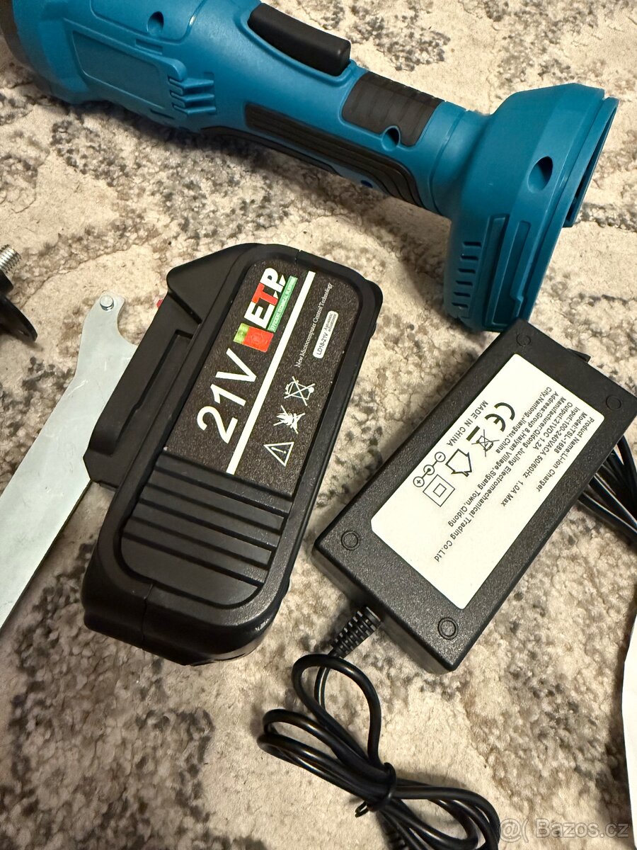 Aku flexa, uhlova bruska + baterie 21v - 3