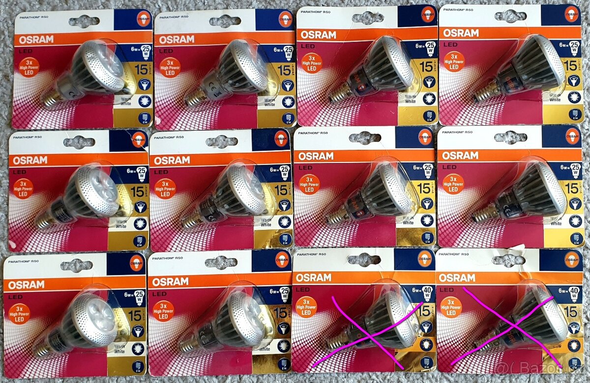 různé LED žárovky/ žárovka OSRAM - 3