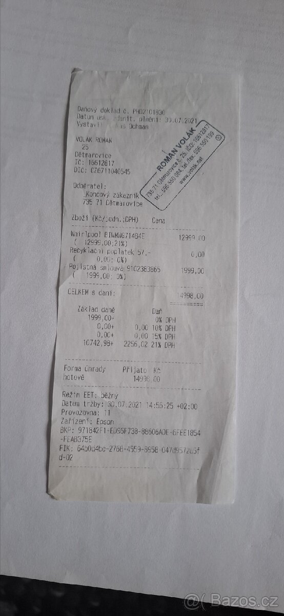 Vestavná pračka whirlpool BMWG 91484EU - 3