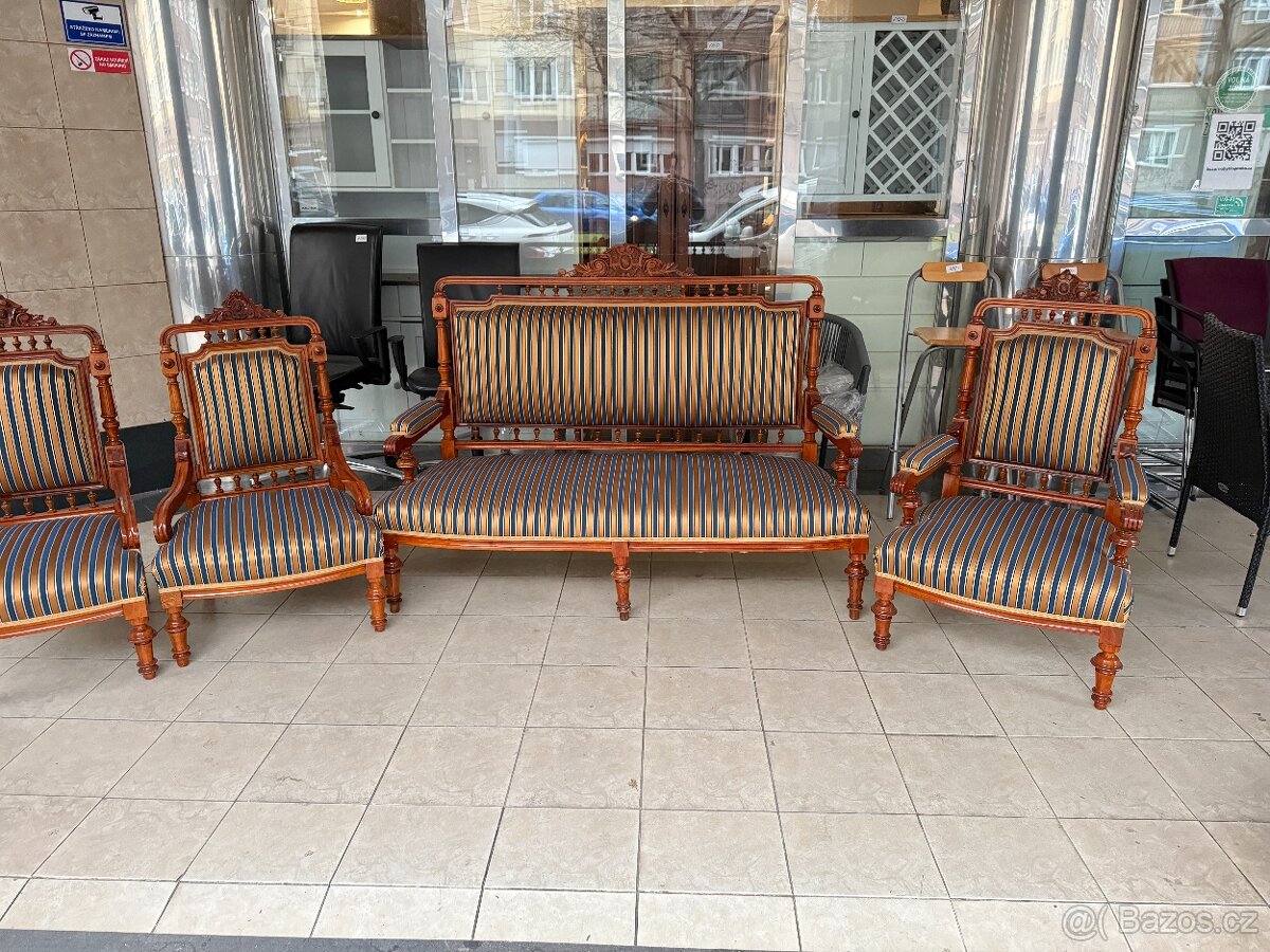 Luxusní sedací souprava sedačka + 3 křesla KOMPLET - 3