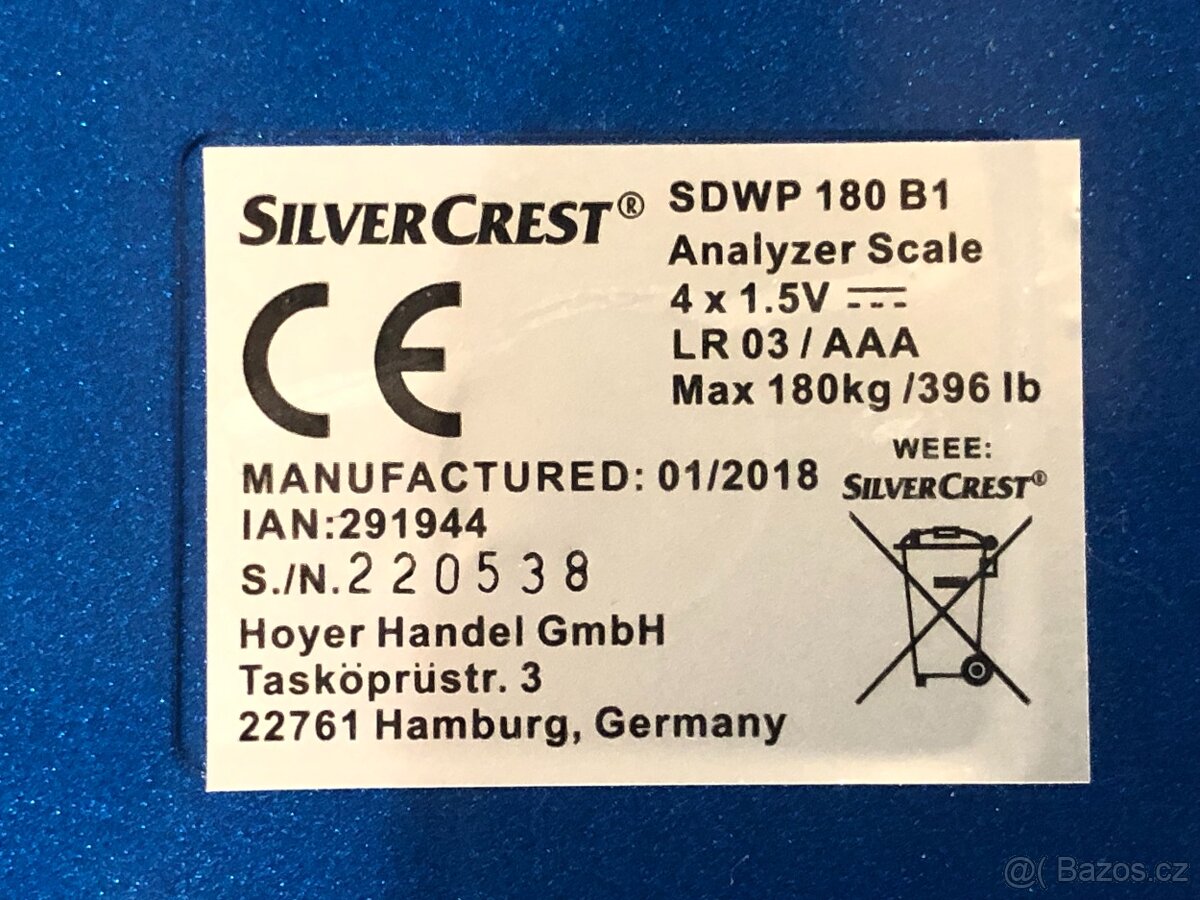 Digitální váha SilverCrest (černé sklo) - 3