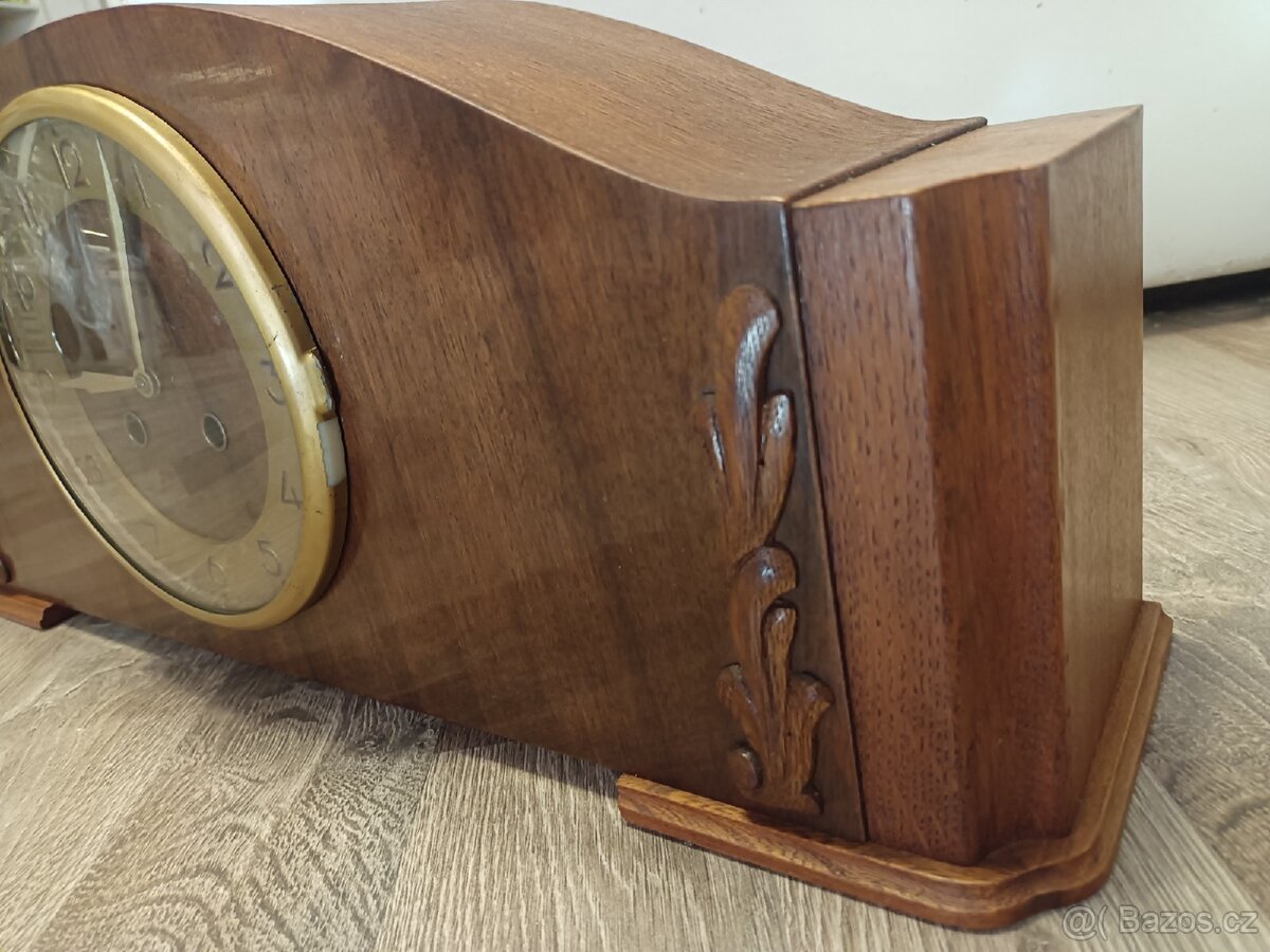 Starožitný krbové stolní hodiny Německo - 3