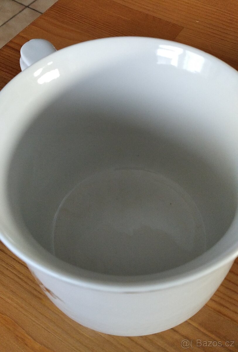 Vařák, starý hrnek, retro, růže - 3