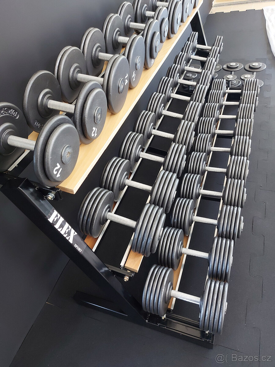 Profi pevné jednoruční činky 2 - 100kg NOVÉ - 3