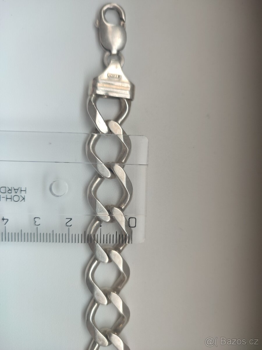 Masivní pánský stříbrný náramek - 3