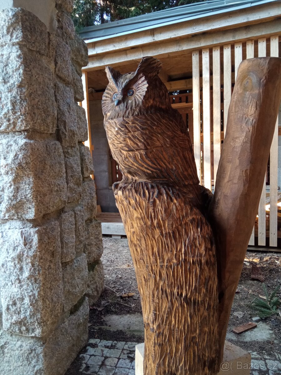 Dřevěná socha - sovička - 3