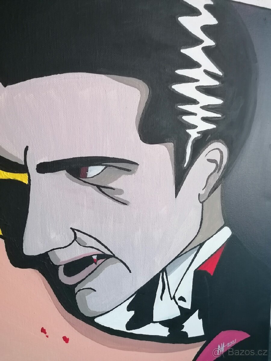 Obraz drakula ručně malovaný - 3