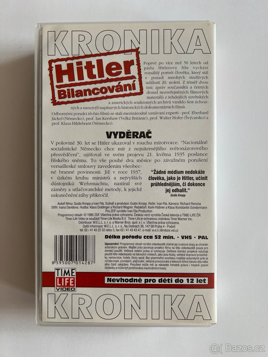 Hitler Bilancování - vyděrač VHS videokazeta - 3