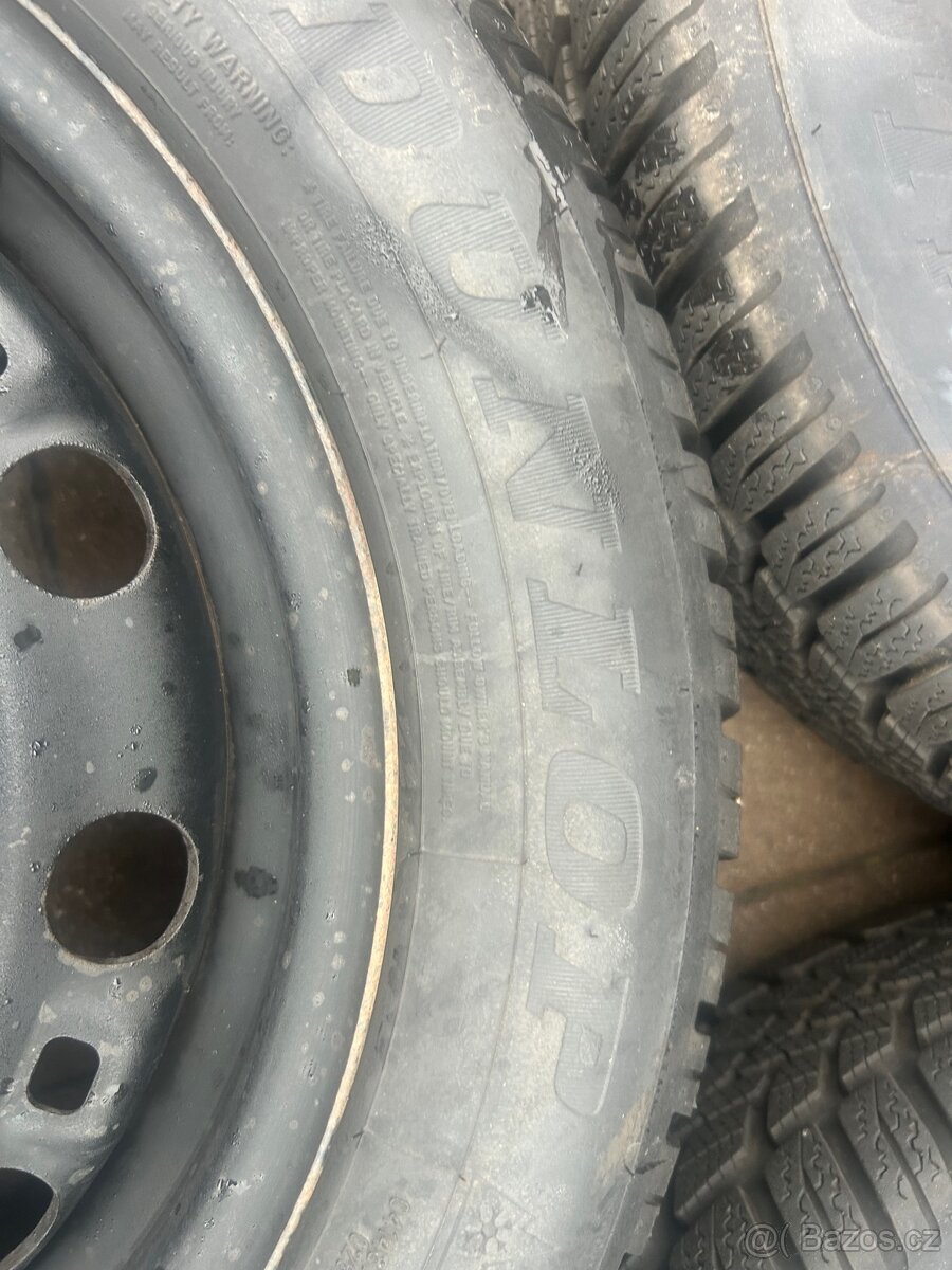 Zimní sada plechových disku 5x100 r 15 Škoda Fabia 3, Rapid - 3