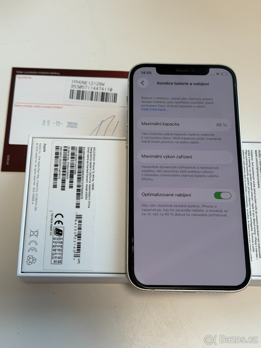 Apple iPhone 12 128 GB, White, CZ, super stav - 3