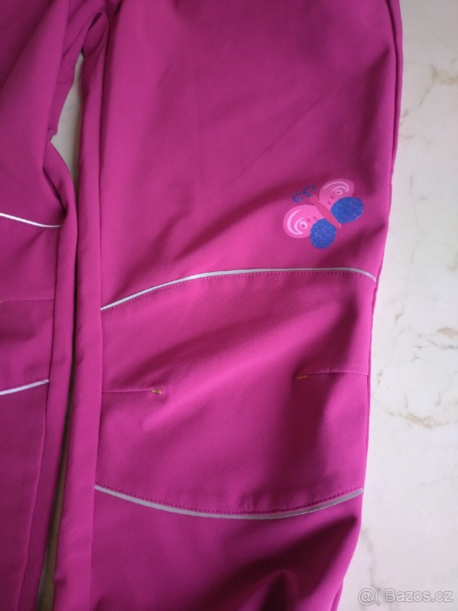 Podzimní šustákové softshell kalhoty 146 Wolf - 3