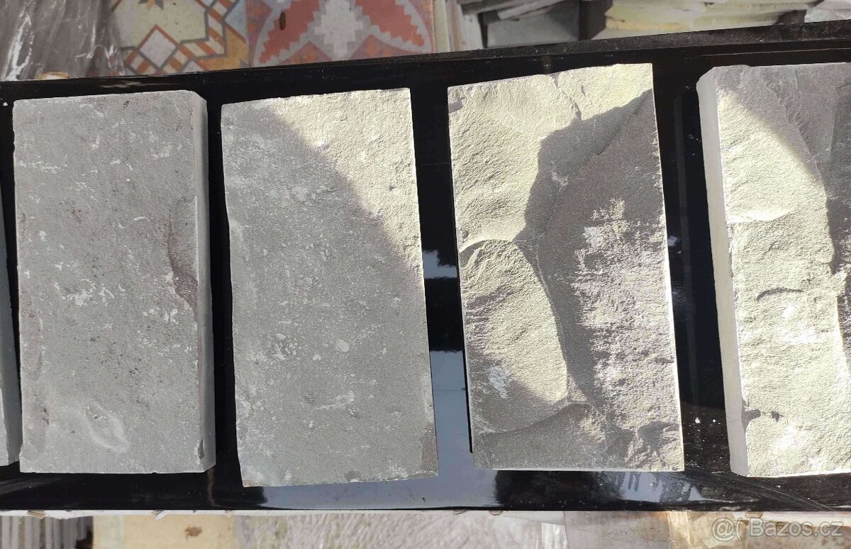 Obkladový kámen -šedý pískovec 20x10x3- nový - 3