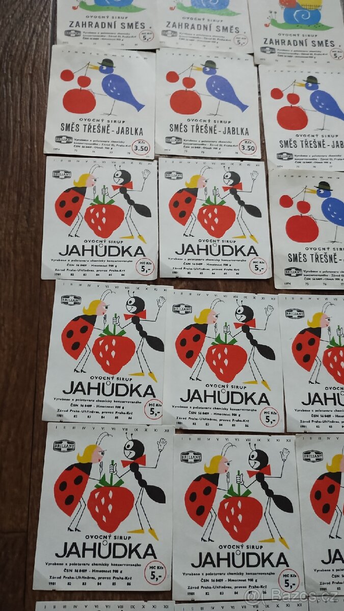 Etikety od sirupů - 3