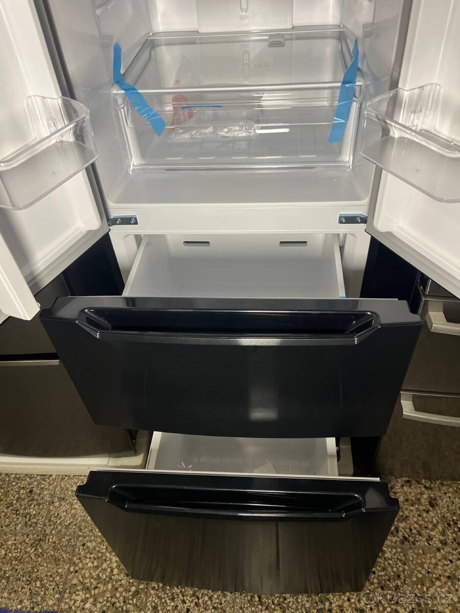 Lednička Siguro – americký typ, černá, nová, 2 roky záruka - 3