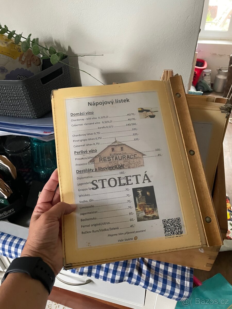 Menu do restaurace s dřevěnou krabicí - 3