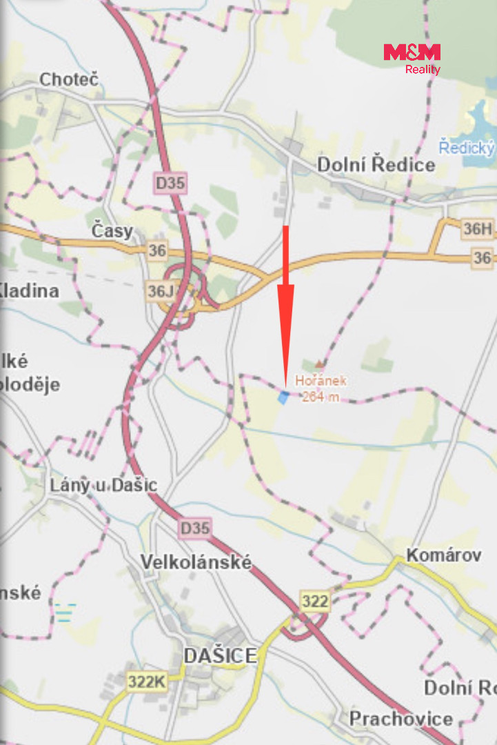 Prodej pole, 9215 m², Dolní Roveň - Komárov - 3