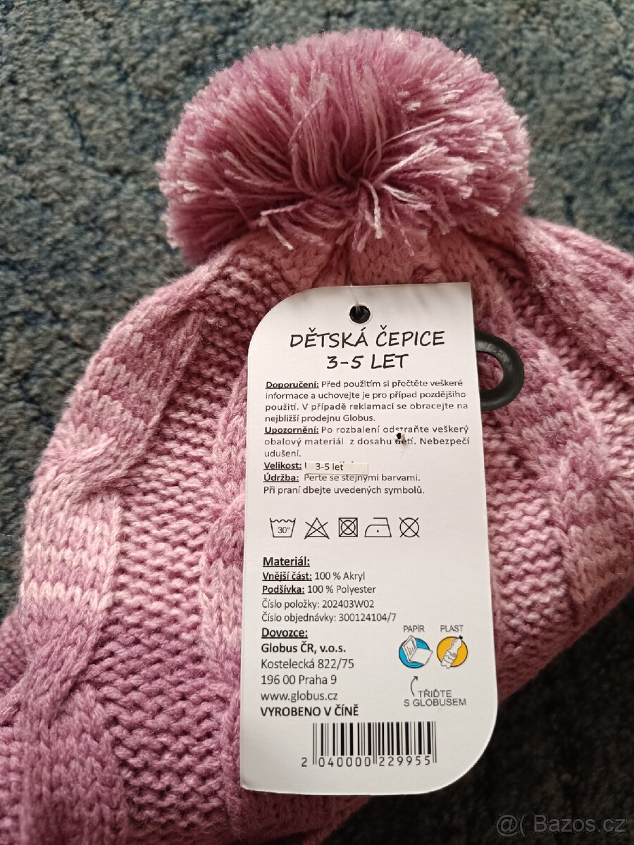 Zimní dětská čepice 3-5 let - 3