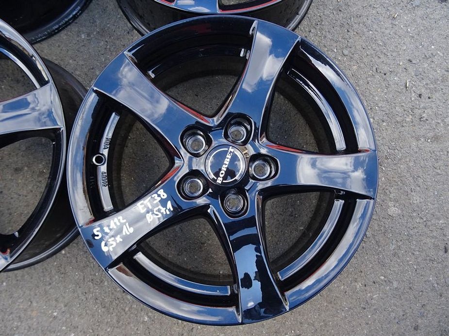 Alu disky černé Borbet, 16", 5x112, ET 38, šířka 6,5J - 3