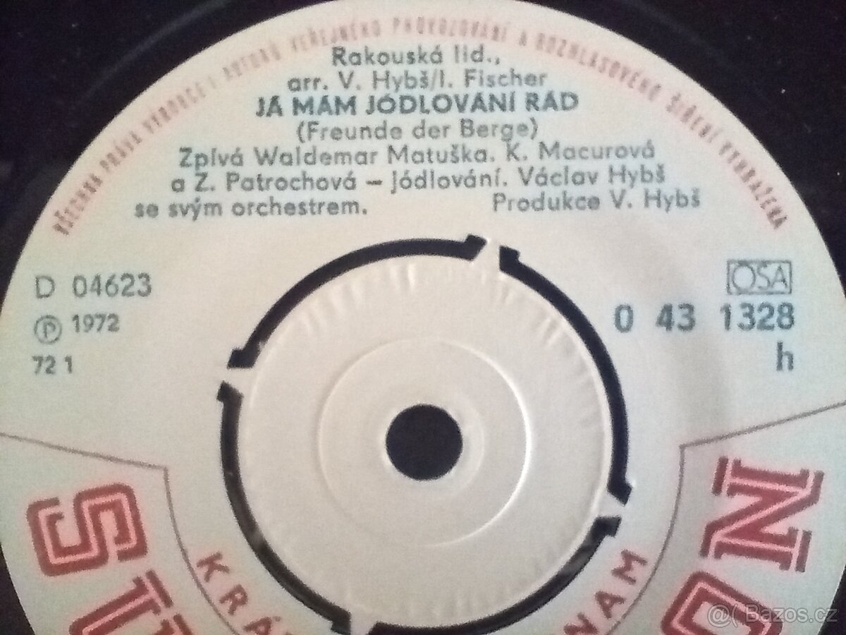 Karel Gott SP 8 ks, W.Matuška 7xSP, J.Laufer 3xSP - 3