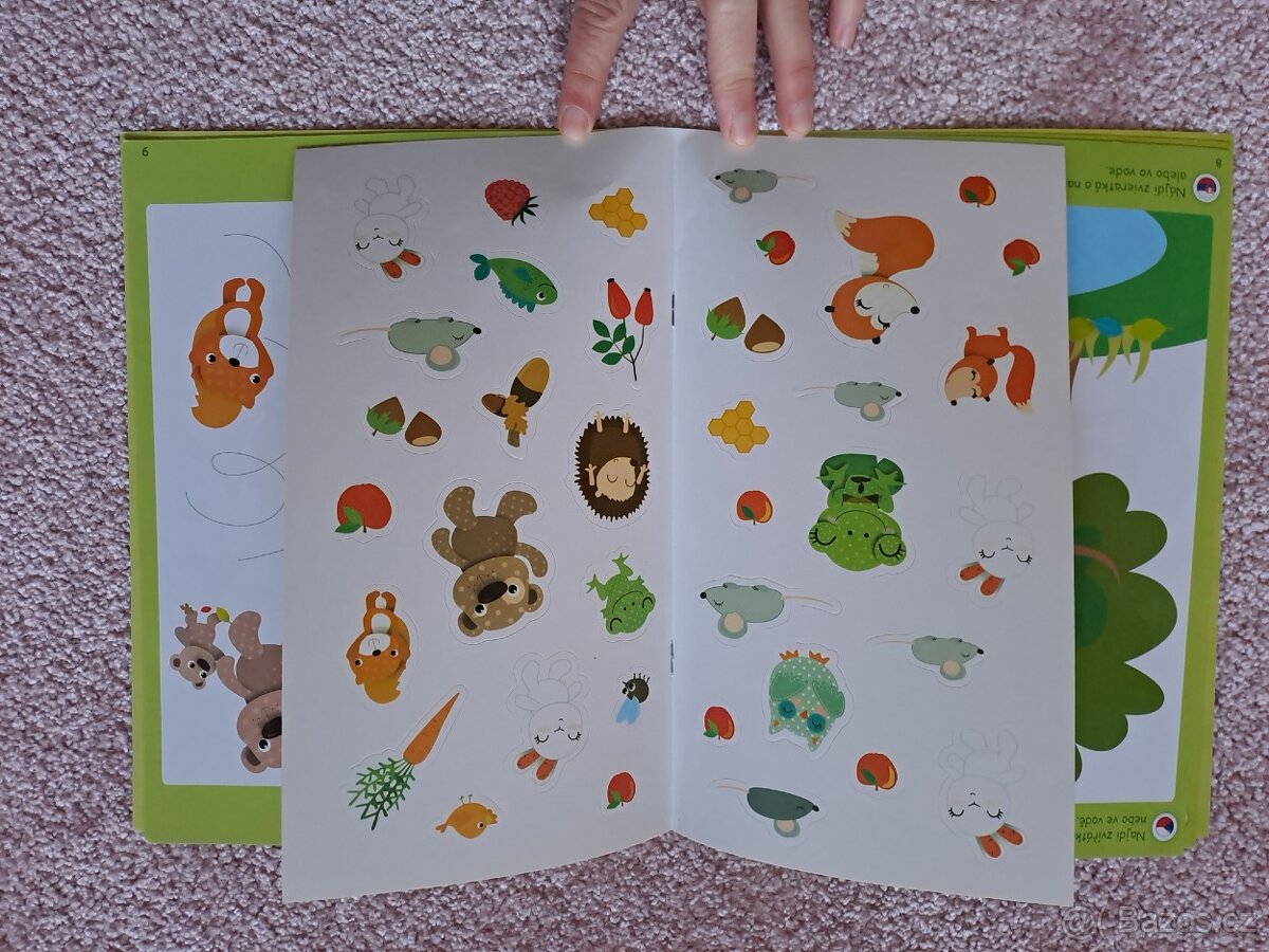 Zvířátka v lese- mazací pracovní sešit se samolepkami - 3