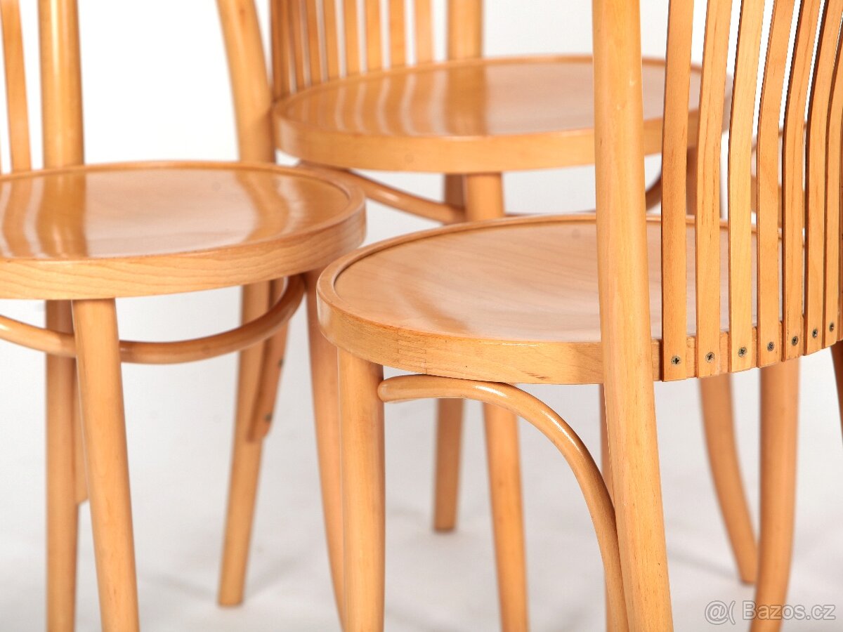 Kvalitní bukové židle TON, krásný stav, 4 kusy. - 3