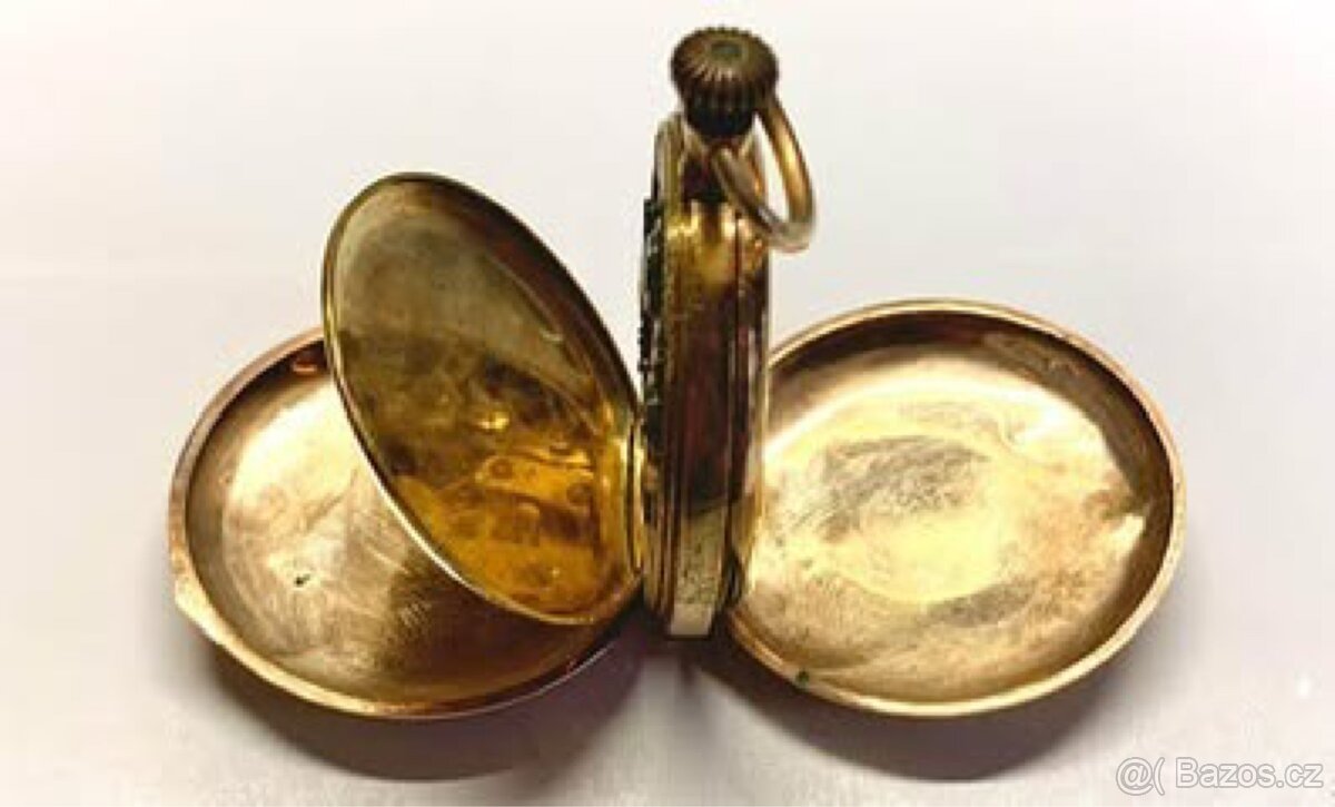 Hodinky - starožitnost - zlaté - 3