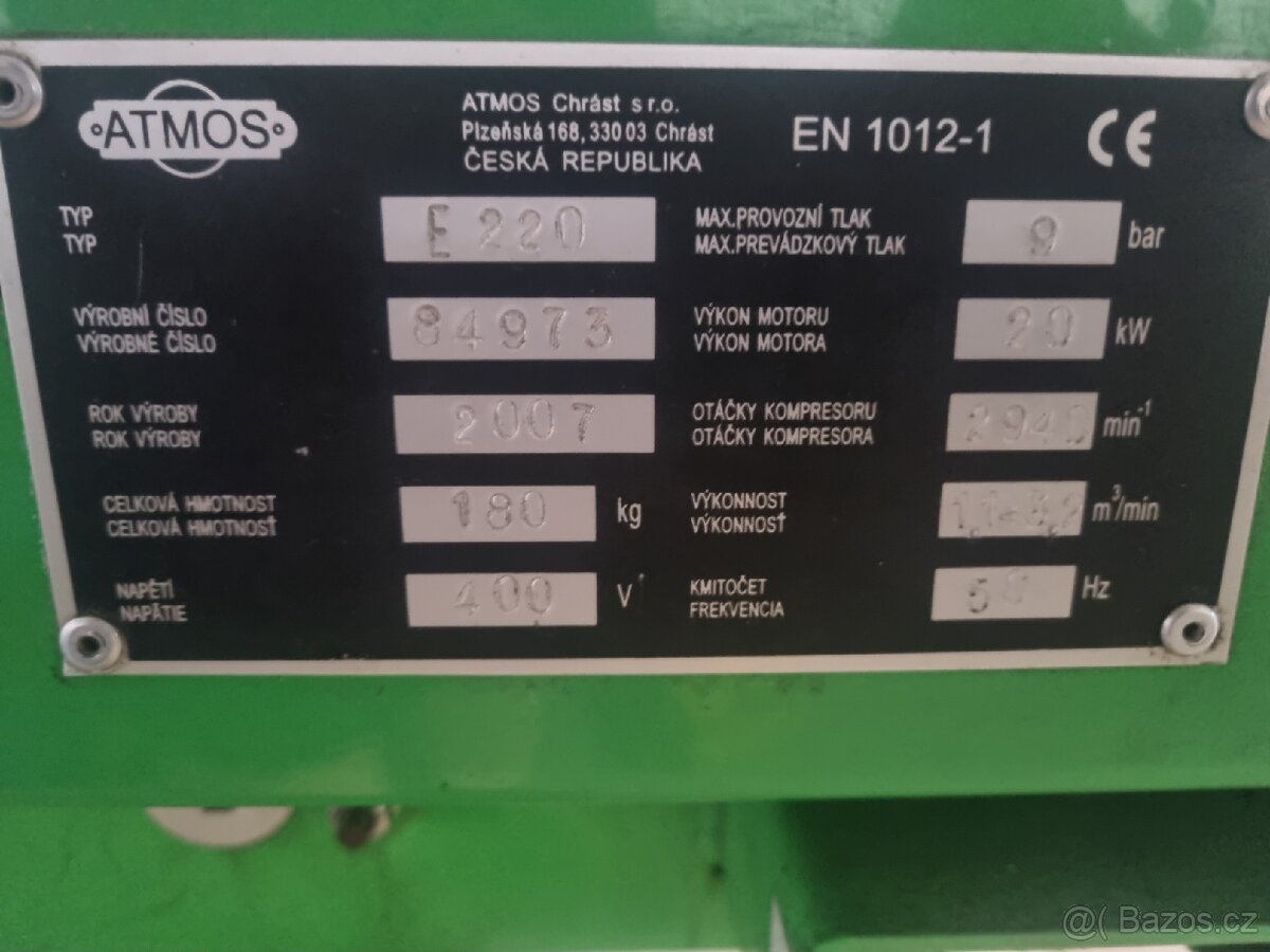 Kompresor šroubový ATMOS E220 Vario - 3