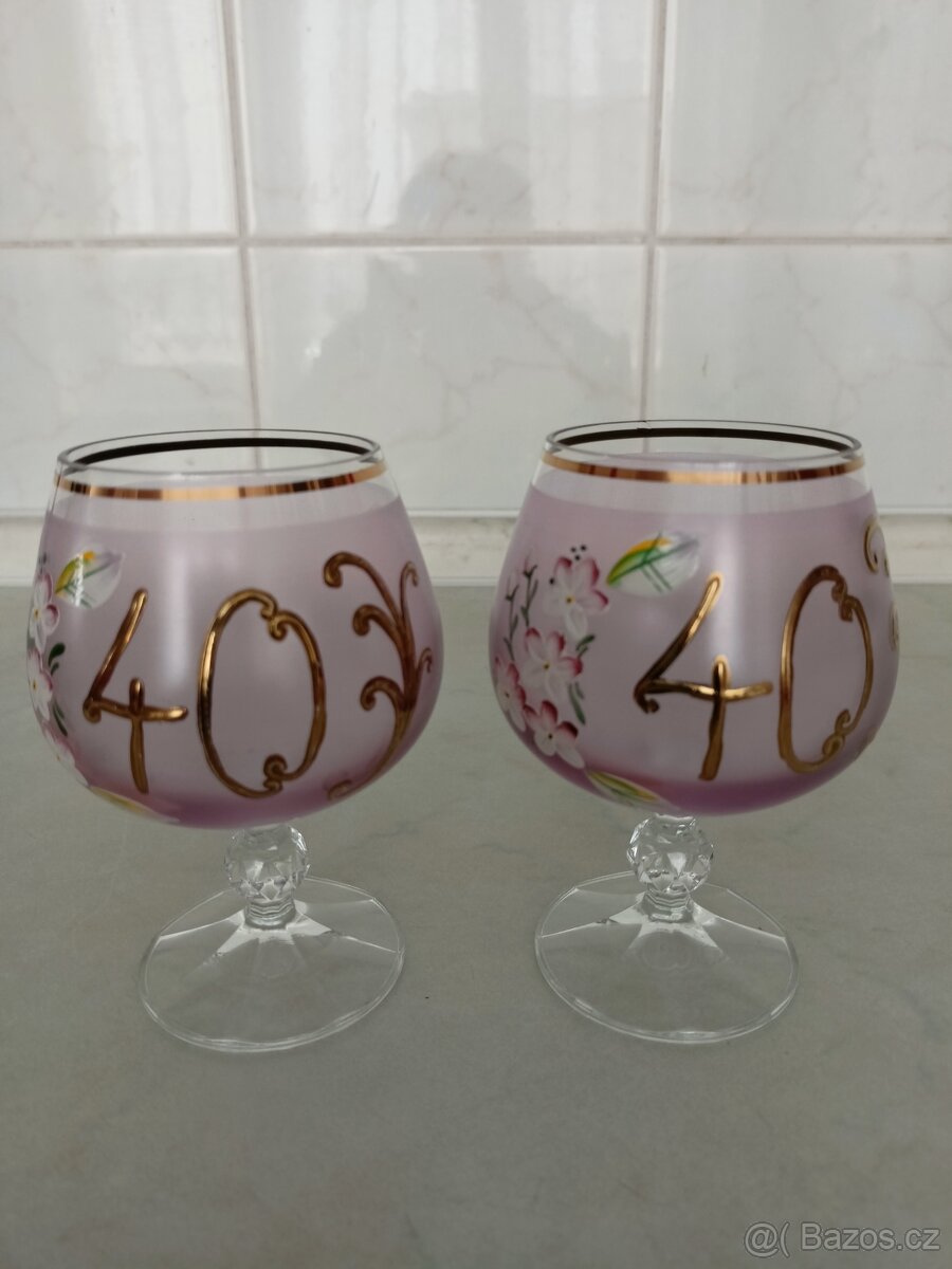 Set skleniček k výročí 40 - 3