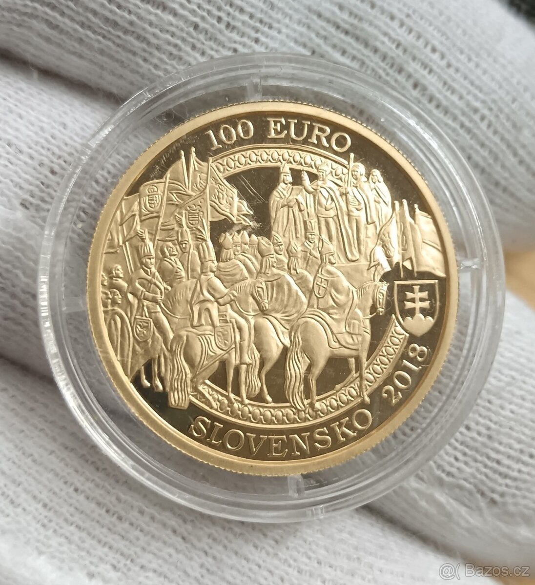 Zlatá Sběratelská mince 100€ 400.Výročí Korunovace Ferdinand - 3