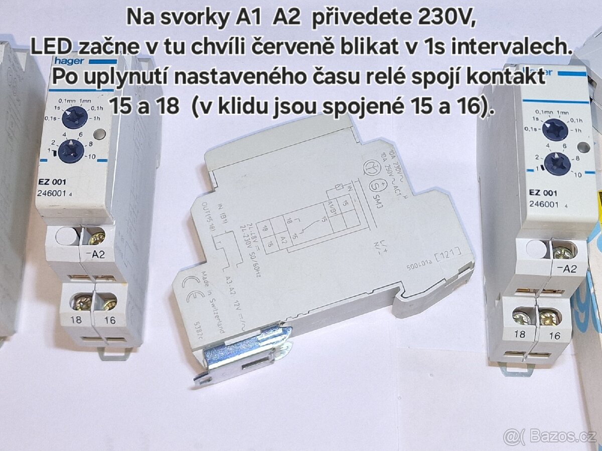 Časové relé 0.1s až 10hod. VR, Rudník, TU. Balíkovna 83Kč. - 3