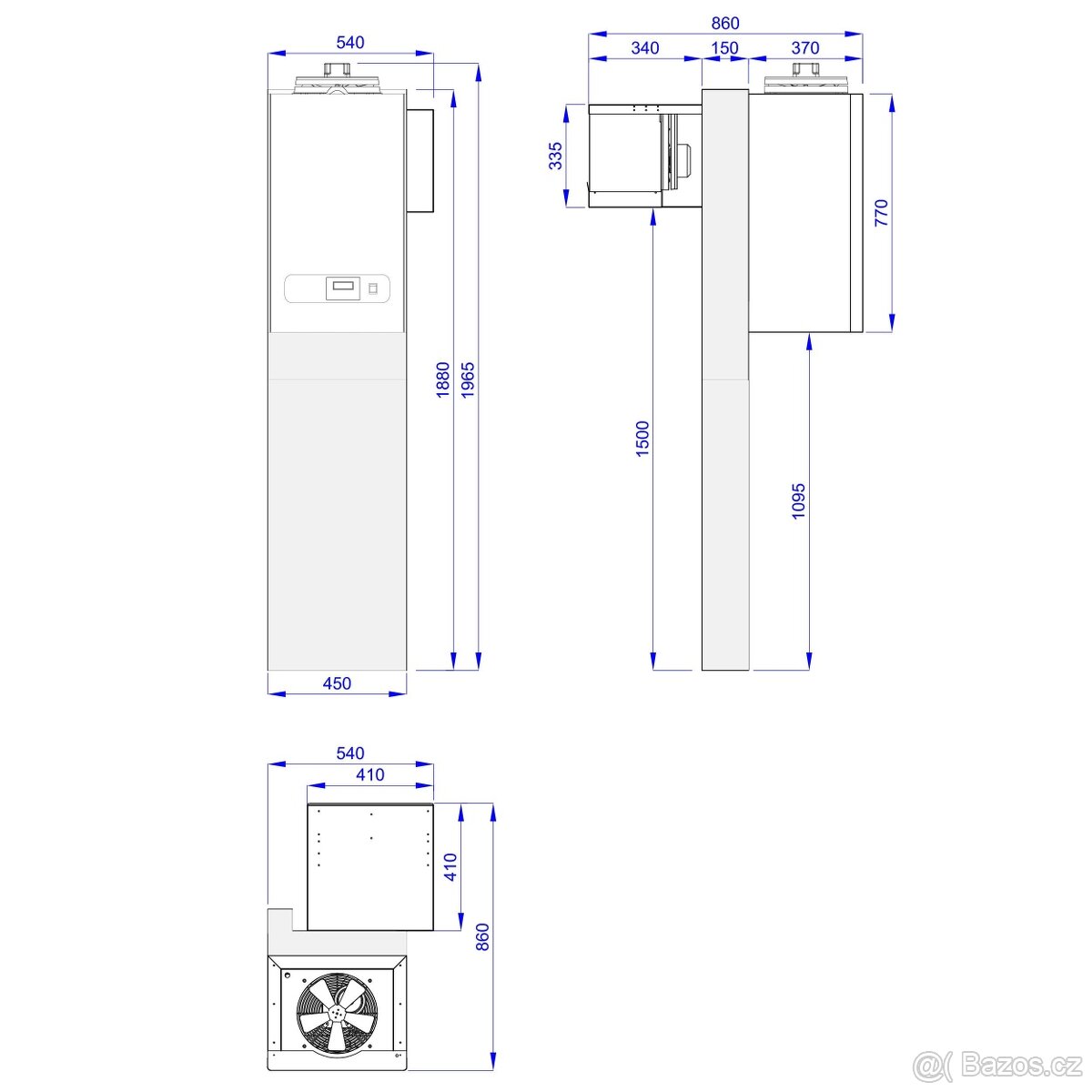 Profi chladící box - nerez, včetně regálů - 3