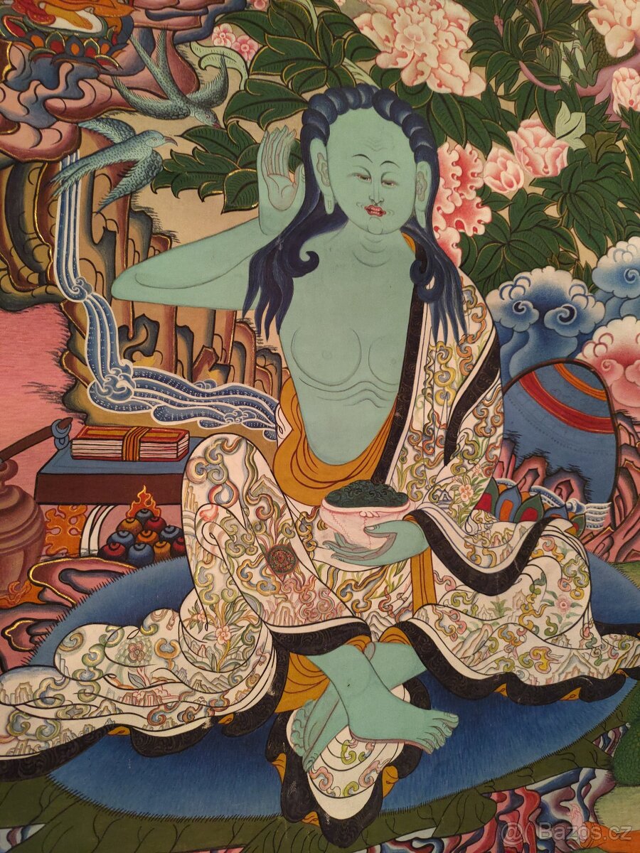 Tibetská thangka jogín Milarepa - 3