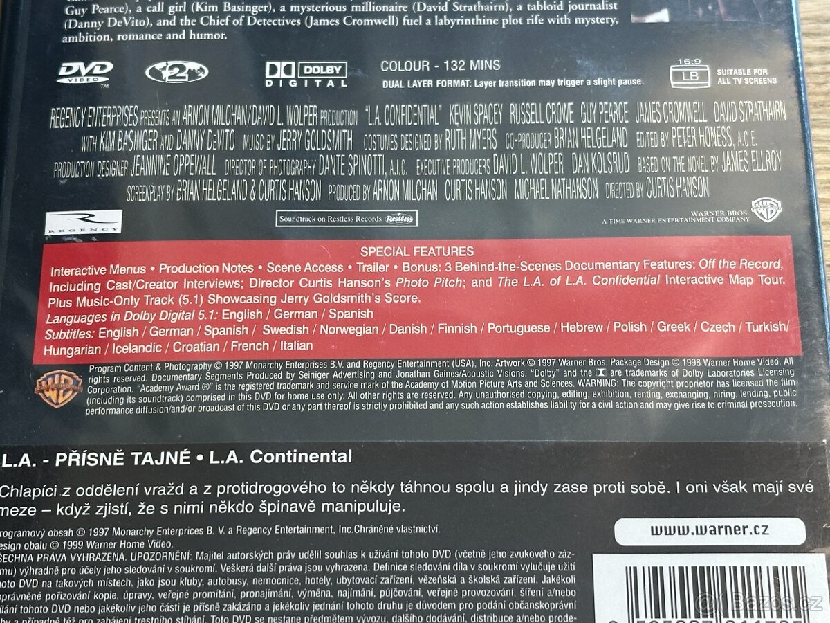 DVD L.A. Confidential - Přísně tajné - NOVÉ, CZ titulky - 3