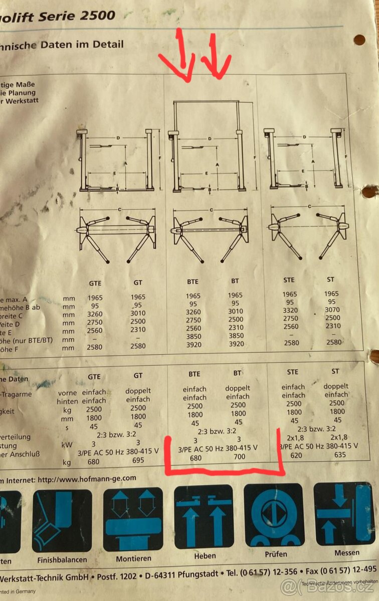Dvousloupový zvedák Hofmann - 3