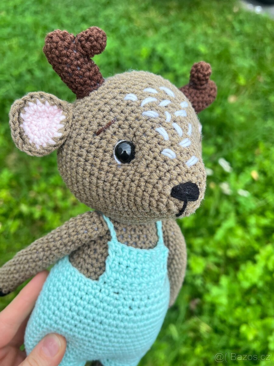 Háčkovaná hračka - jelen/jelínek - 3