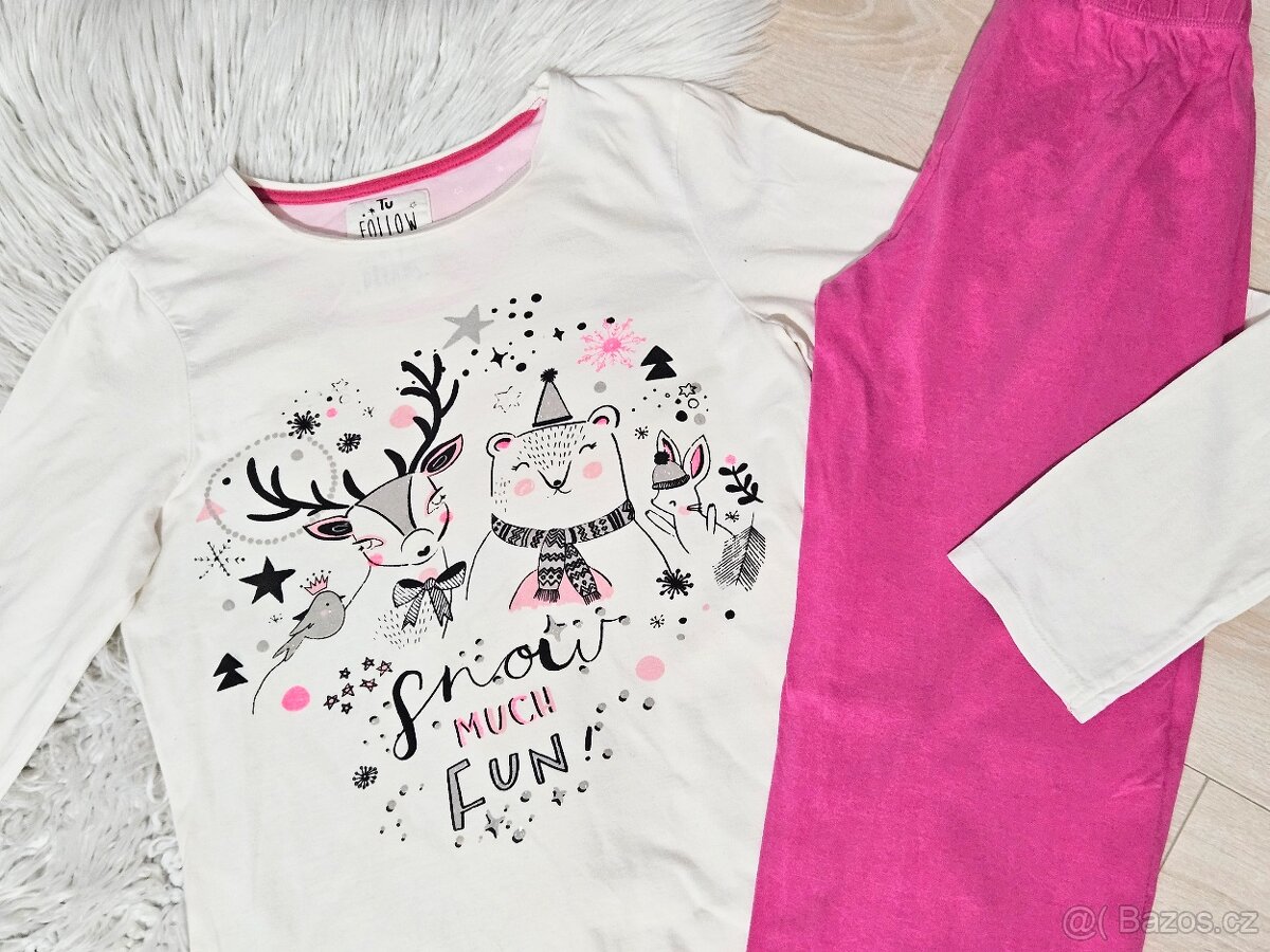 dívčí pyžamo zimním motivem 11-12 let - 3